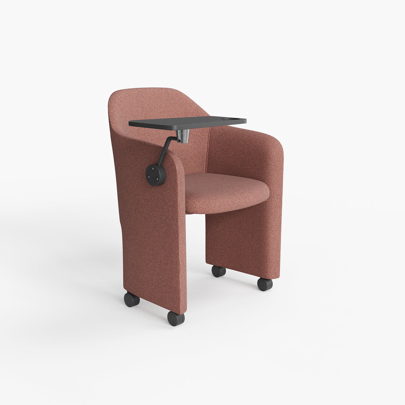 Foldable Writing Pad Tablet Upholstered ArmChair Nordic Design School Library Self Study Office Meeting Room Training Chairs