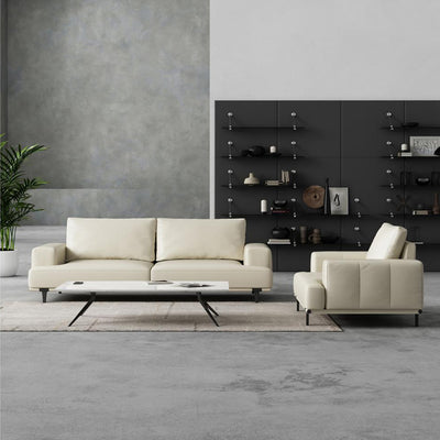 Clouds Atlas Sofa - Contemporary Leather Lounge Sofa with Plush Cushioning