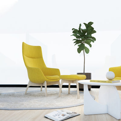 High-Back Lounge Chair - Extra Tall Backrest for Full Spine Support