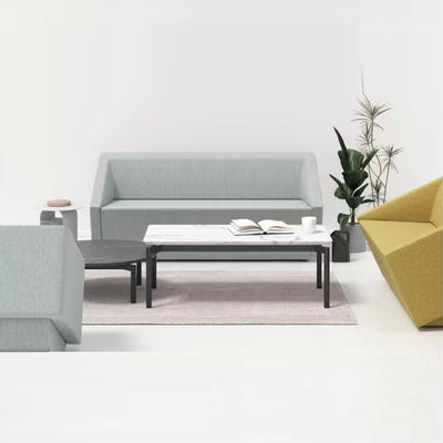 Cubist Office Sofa - Architectural Lounge Chair with Bold Geometric Lines