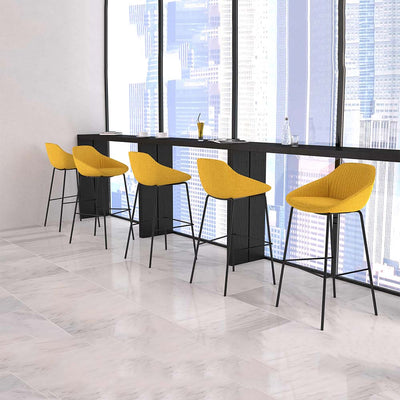 Bar Stools for Counter - Modern Swivel Stool with Footrest