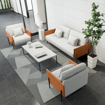Modern Reception Sofa - Durable Tech Fabric Office Lounge Seating