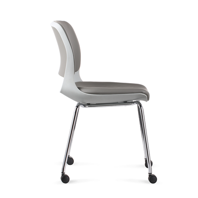 Metal Frame Fabric for Meeting Rooms Armless Stacked Office Plastic Staff Stackable Guest Visitor Training Chairs