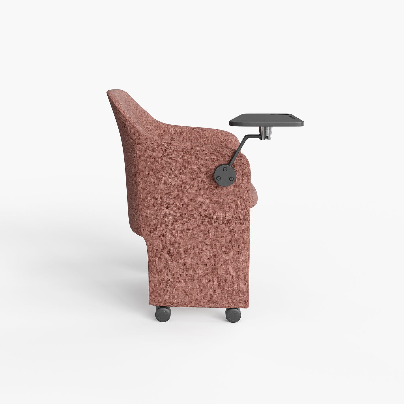 Foldable Writing Pad Tablet Upholstered ArmChair Nordic Design School Library Self Study Office Meeting Room Training Chairs
