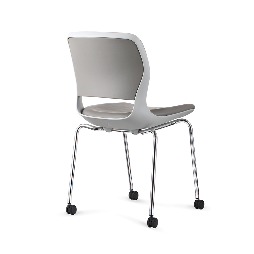 Metal Frame Fabric for Meeting Rooms Armless Stacked Office Plastic Staff Stackable Guest Visitor Training Chairs