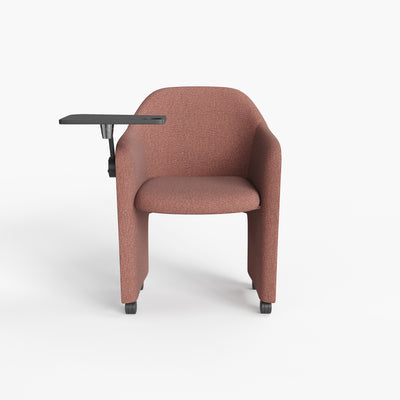 Foldable Writing Pad Tablet Upholstered ArmChair Nordic Design School Library Self Study Office Meeting Room Training Chairs