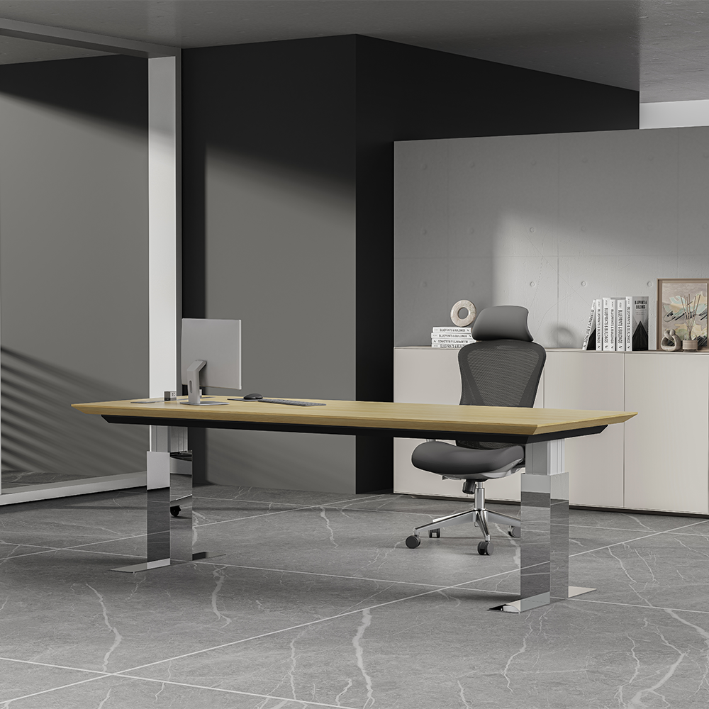 Electric Standing Boss Desk Height Adjustable Table Frame Convertible 3 Stage up Lift Office Use Executive Desk
