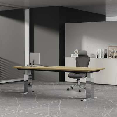 Electric Standing Boss Desk Height Adjustable Table Frame Convertible 3 Stage up Lift Office Use Executive Desk