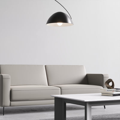 Custom Italian Leather Sofa - Modern Lounge Chair with Armrests for Living Room