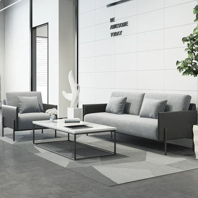 Modern Reception Sofa - Durable Tech Fabric Office Lounge Seating