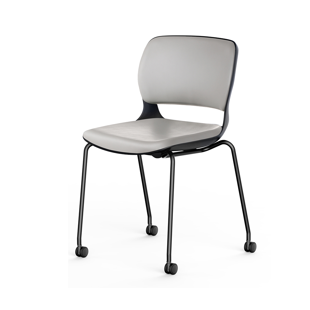 Metal Frame Fabric for Meeting Rooms Armless Stacked Office Plastic Staff Stackable Guest Visitor Training Chairs