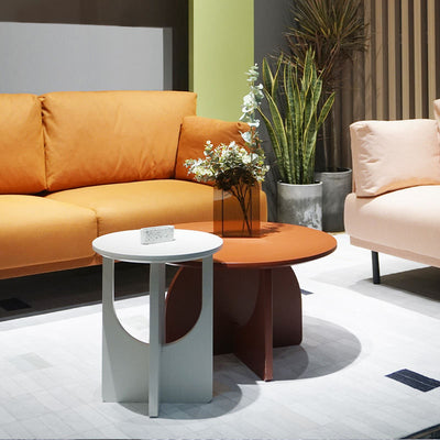Modern Leisure U-Shaped Office Sofa with White Square Coffee Table Simple Modular Design Including a Few Edge Table