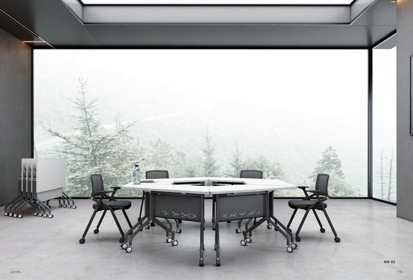 Modern Large Modular Conference Table for Home School Office Meeting Room