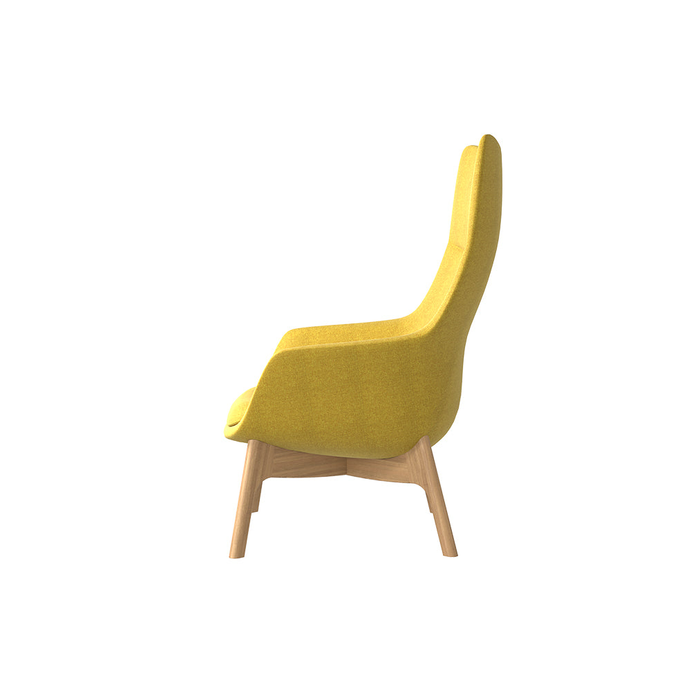 High-Back Lounge Chair - Extra Tall Backrest for Full Spine Support