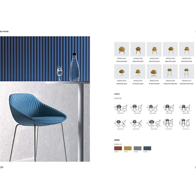 Bar Stools for Counter - Modern Swivel Stool with Footrest