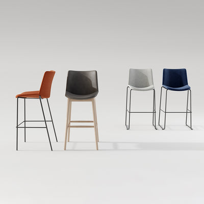 Bar Stools with Back Support and Footrest