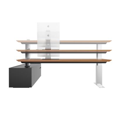 Electric Standing Boss Desk Height Adjustable Table Frame Convertible 3 Stage up Lift Office Use Executive Desk