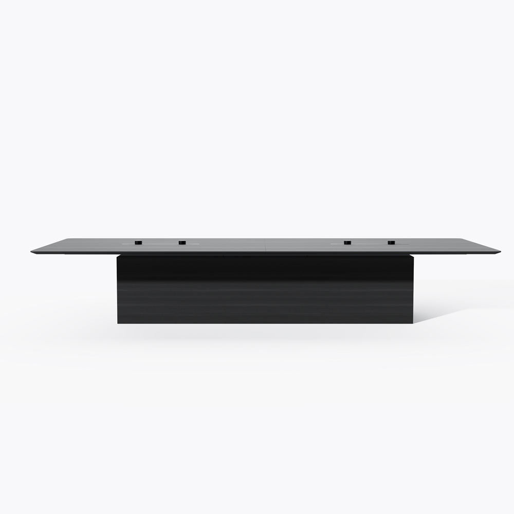 Modern Luxury Extendable Wooden Electric Adjustable Height Conference Table Standing Desk Design for Big Meetings Office
