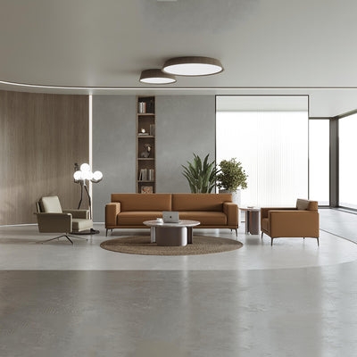 Manufacturers Direct Custom Modern Italian Leisure Leather Sofa Leisure Chair with Armrest Living Room Leisure Furniture