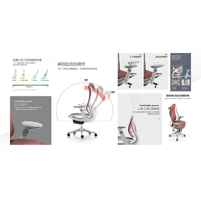Office Furniture Executive Chair Ergonomic Computer Chair with Chrome Metal Base