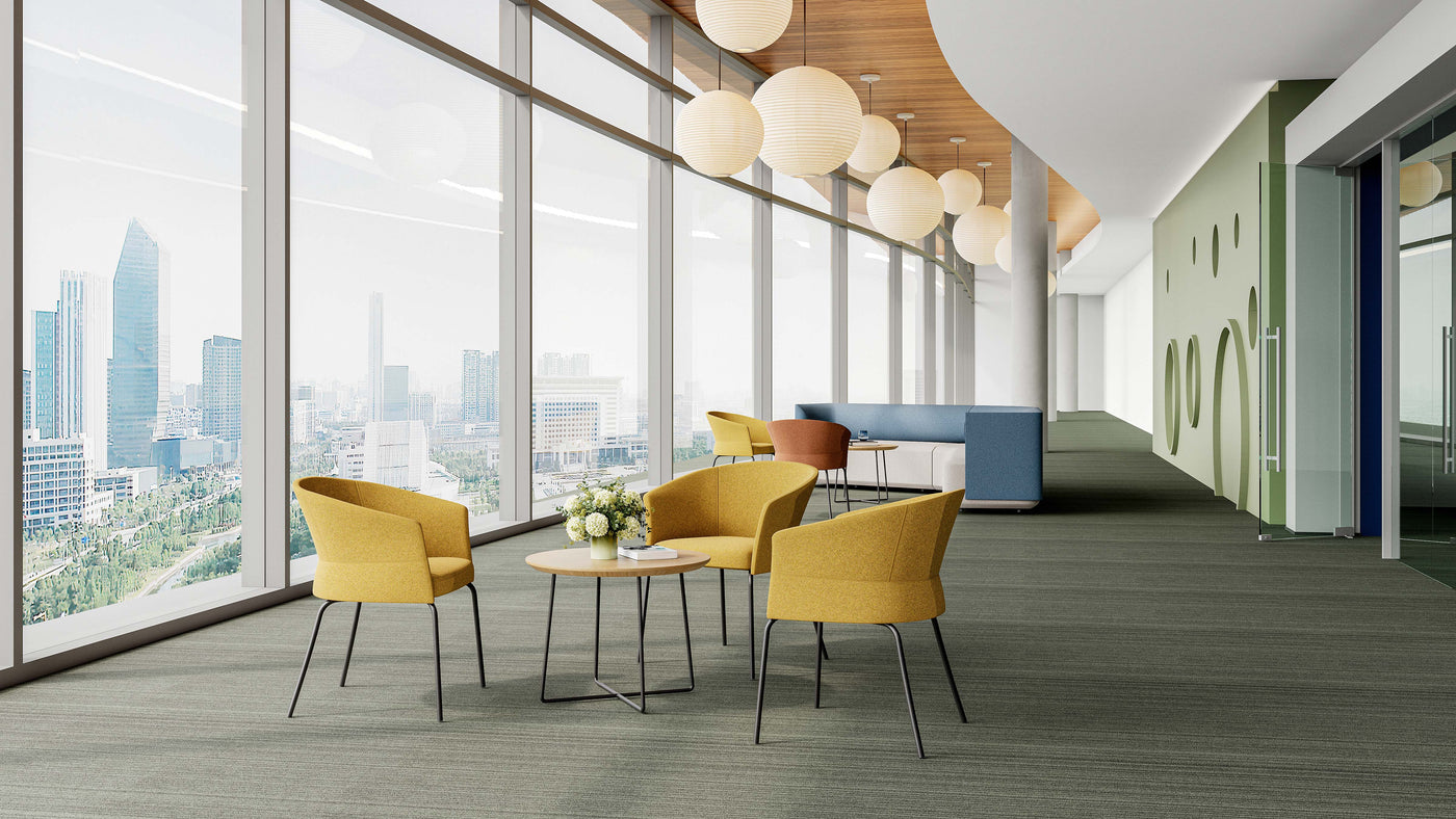 Boucle Barrel Chair - Modern Accent Chair for Reception & Lounge