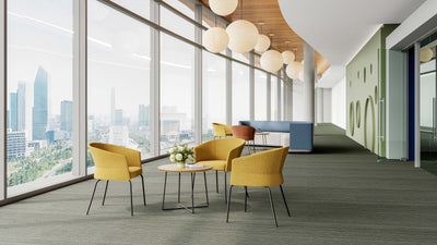 Boucle Barrel Chair - Modern Accent Chair for Reception & Lounge