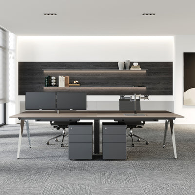 Custom Team Desk - Minimalist Design with Multifunctional Storage Options