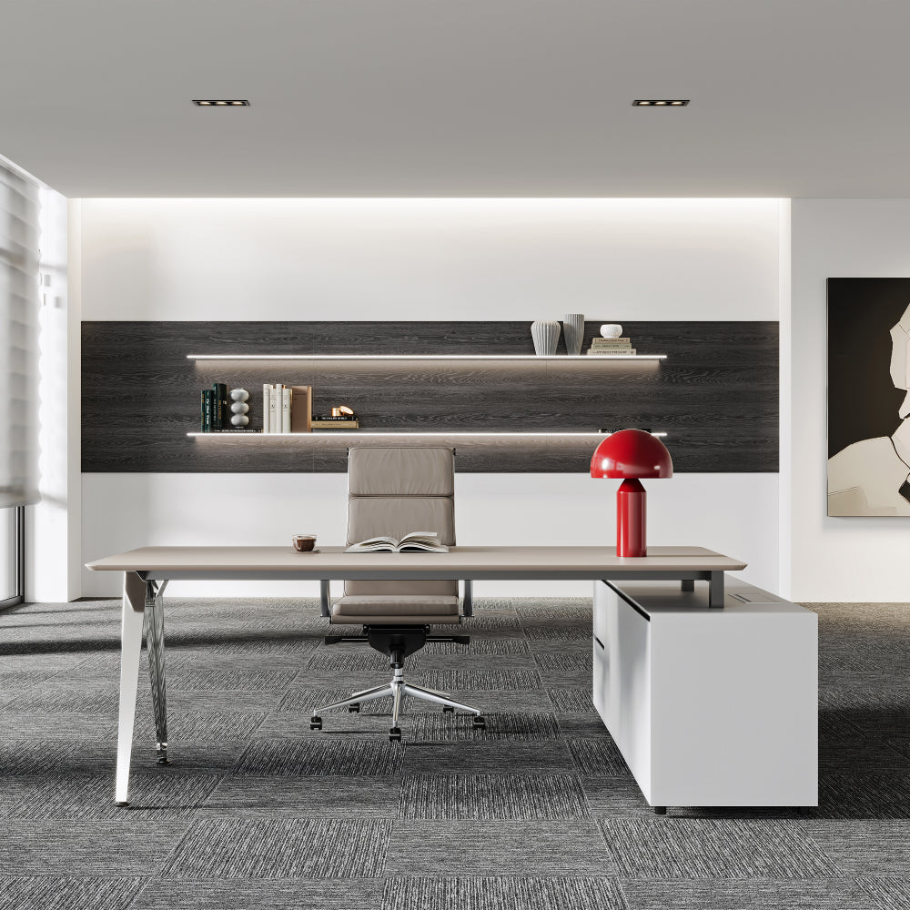 Professional Manager Desk - Executive Office Desk with Storage Pedestal
