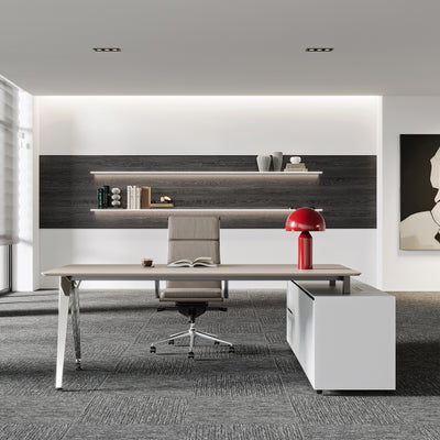 Professional Manager Desk - Executive Office Desk with Storage Pedestal
