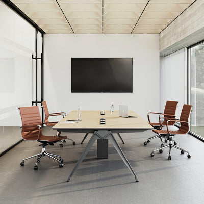 Minimalist Conference Table - Custom Sizable Meeting Desk with Smart Storage