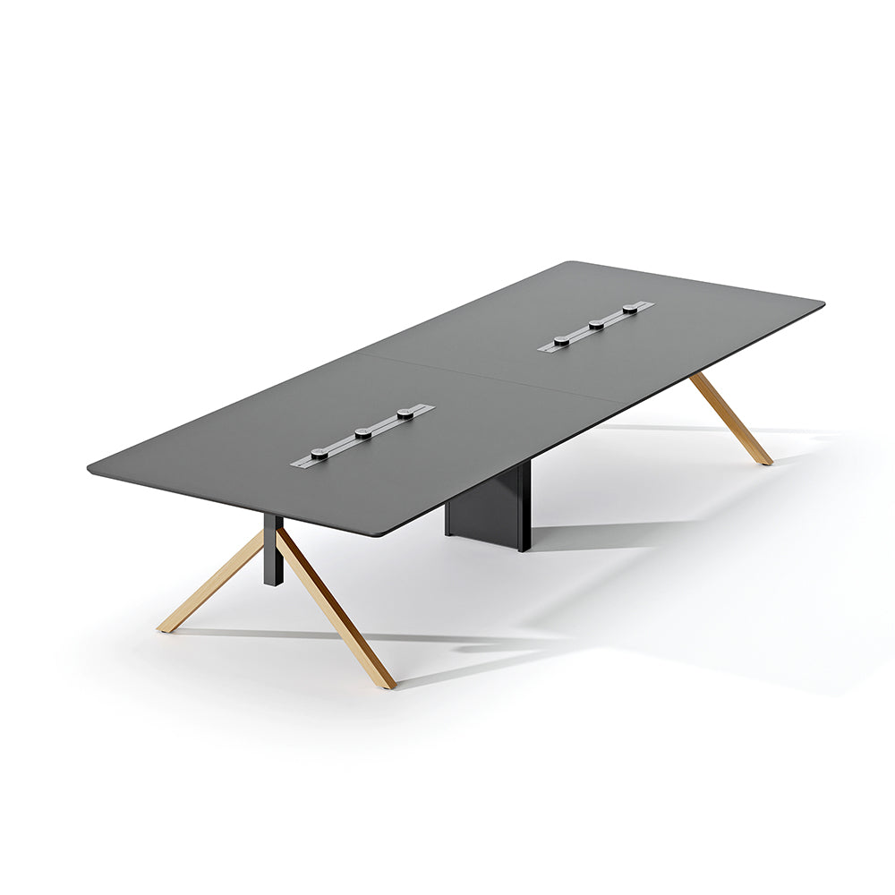 Large Executive Conference Table – Custom Modular Office Desk with Built-in Cable Management