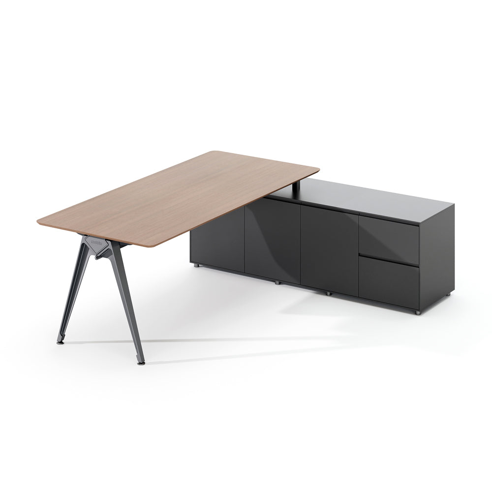 Traditional Executive Desk - Premium Wood Office Desk with Filing Storage
