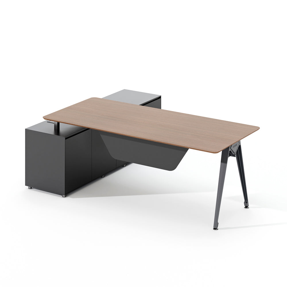 Traditional Executive Desk - Premium Wood Office Desk with Filing Storage