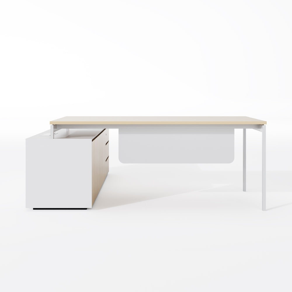 Managerial Desk - Monolithic Structure with Streamlined Aesthetics