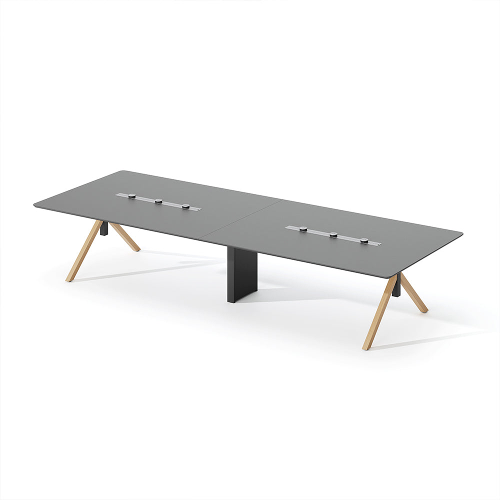 Large Executive Conference Table – Custom Modular Office Desk with Built-in Cable Management