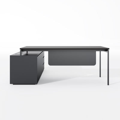 Executive Office Desk - Angular Minimalist Design with Spacious Worksurface