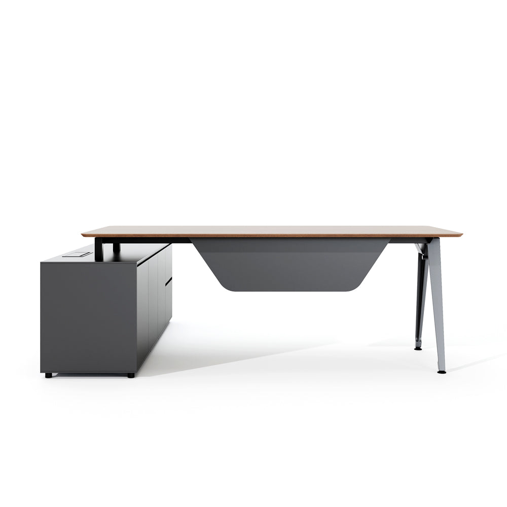 Traditional Executive Desk - Premium Wood Office Desk with Filing Storage