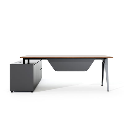 Traditional Executive Desk - Premium Wood Office Desk with Filing Storage