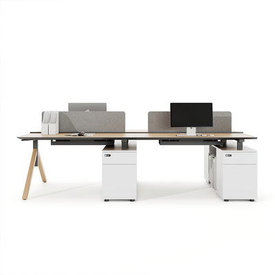Modular Office Desk with Storage Cabinets