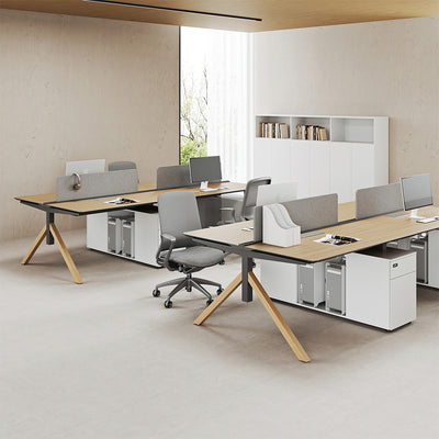 Modular Office Desk with Storage Cabinets
