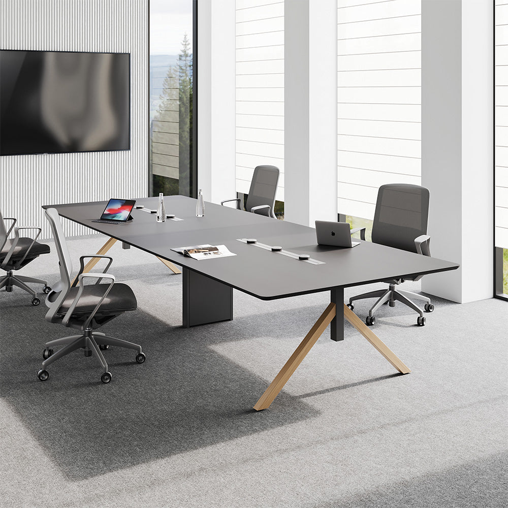 Large Executive Conference Table – Custom Modular Office Desk with Built-in Cable Management
