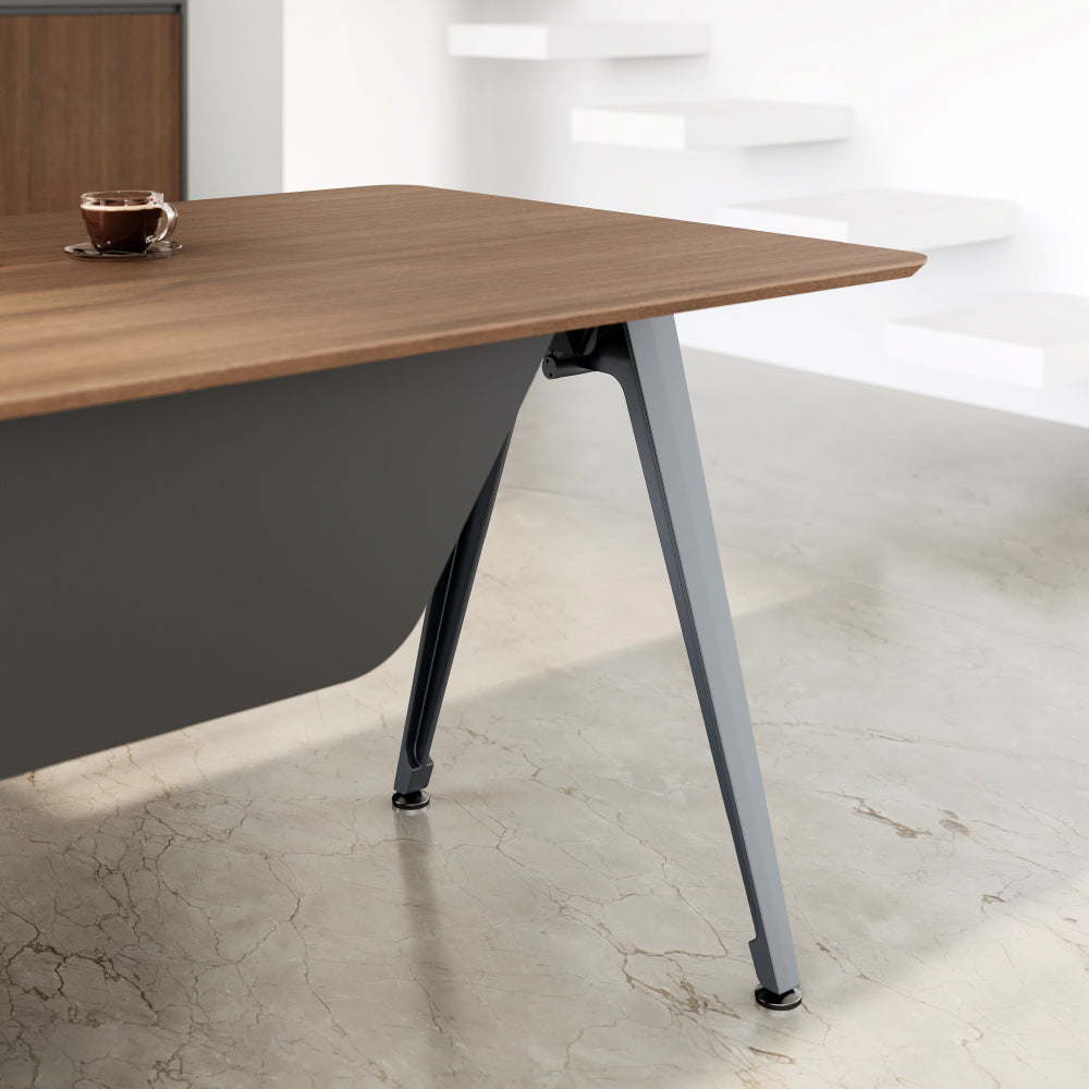 Traditional Executive Desk - Premium Wood Office Desk with Filing Storage