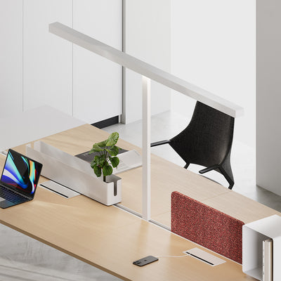 Modular Office Desk for Teams - Partition & End Storage