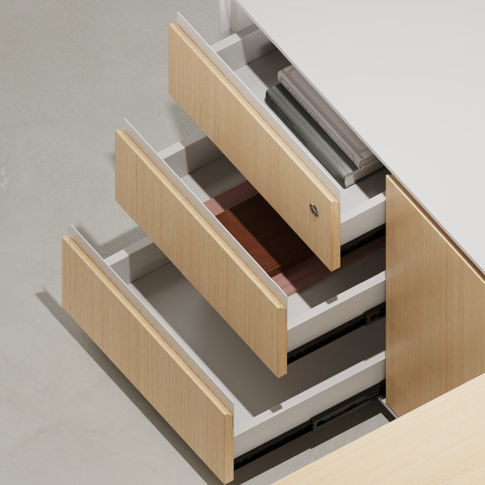 Managerial Desk - Monolithic Structure with Streamlined Aesthetics