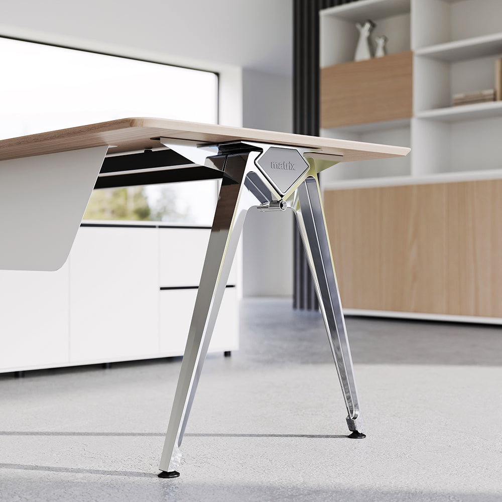 Modular L-Shaped Executive Desk with Smart Storage