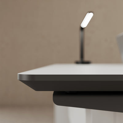 Manager Desk: Built-In Storage & Modern Design