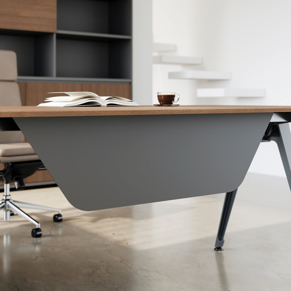 Traditional Executive Desk - Premium Wood Office Desk with Filing Storage