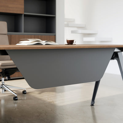 Traditional Executive Desk - Premium Wood Office Desk with Filing Storage