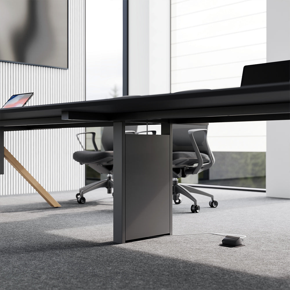 Large Executive Conference Table – Custom Modular Office Desk with Built-in Cable Management