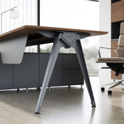 Traditional Executive Desk - Premium Wood Office Desk with Filing Storage